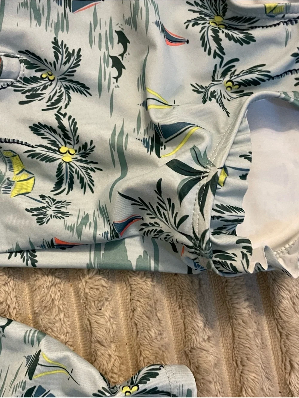 H&M Kids One-Piece Swimwear Set - Pastel Multicolor Stripes & Floral